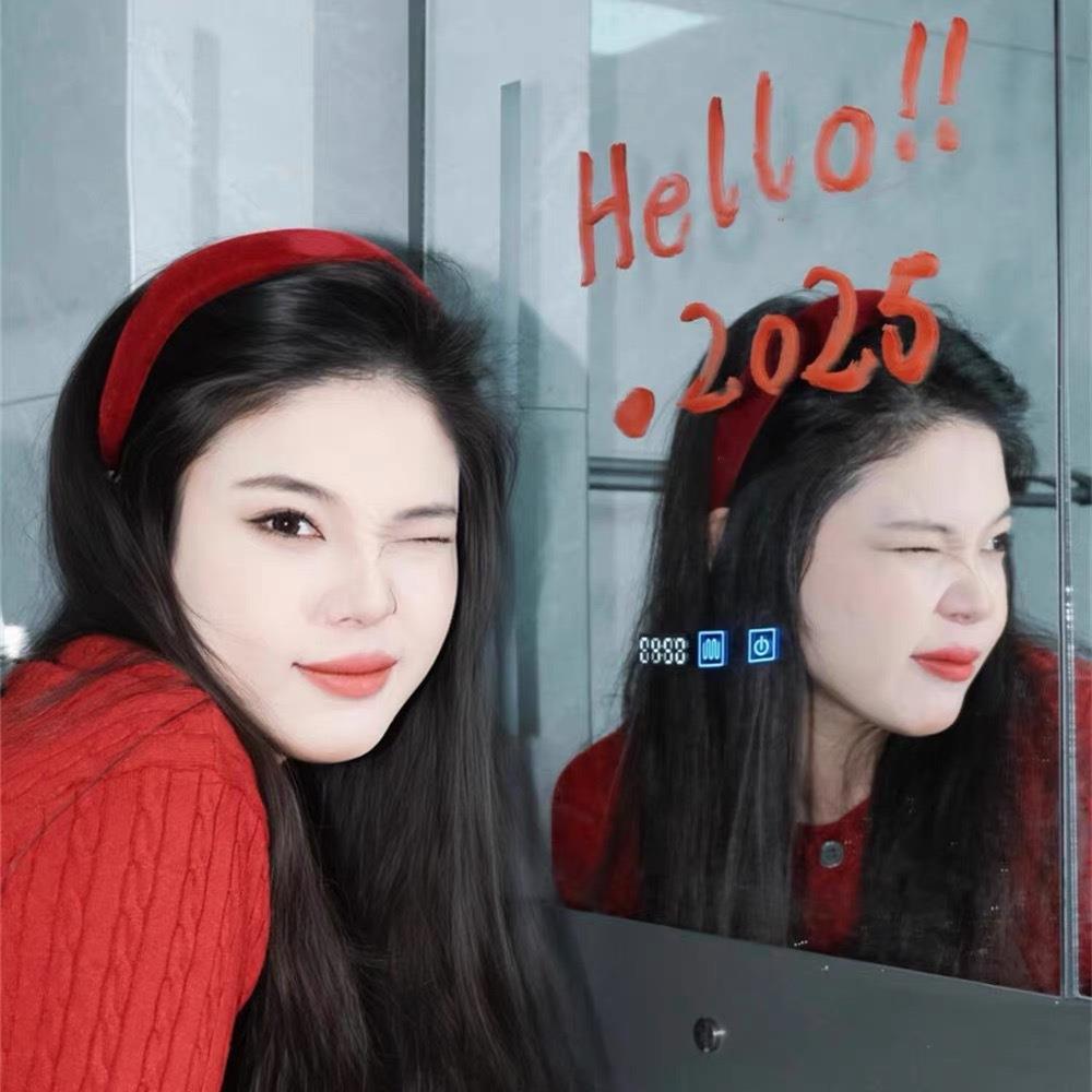 安可拉红色丝绒发箍女2025秋冬新款复古港风头箍圣诞节发饰高颅顶