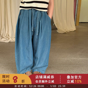 休闲裤 子童裤 宝宝轻薄牛仔裤 宝宝裤 女童束脚长裤 儿童纯棉柔软薄款