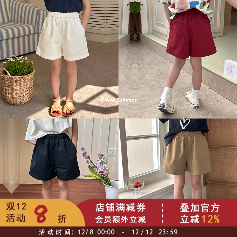 依依妈儿童韩版短裤女童宽松洋气纯棉百搭三分裤宝宝夏季休闲裤子