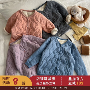男童女童校服神器 20°C 儿童加厚保暖棉袄棉裤 羊毛聚热抗寒
