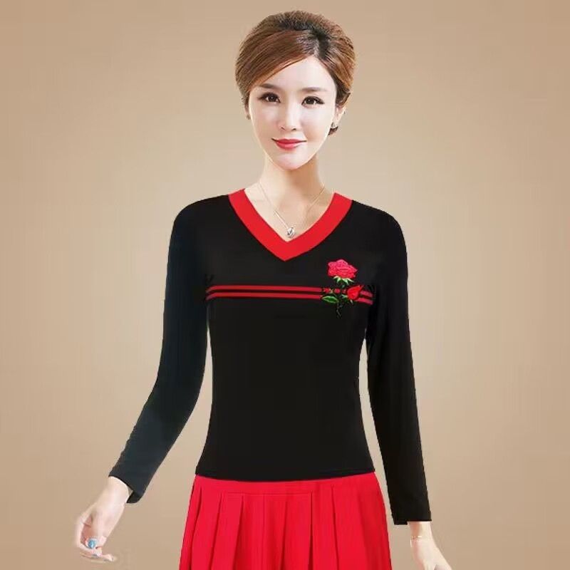 广场舞服装上衣莫代尔棉跳舞服装广场舞上装