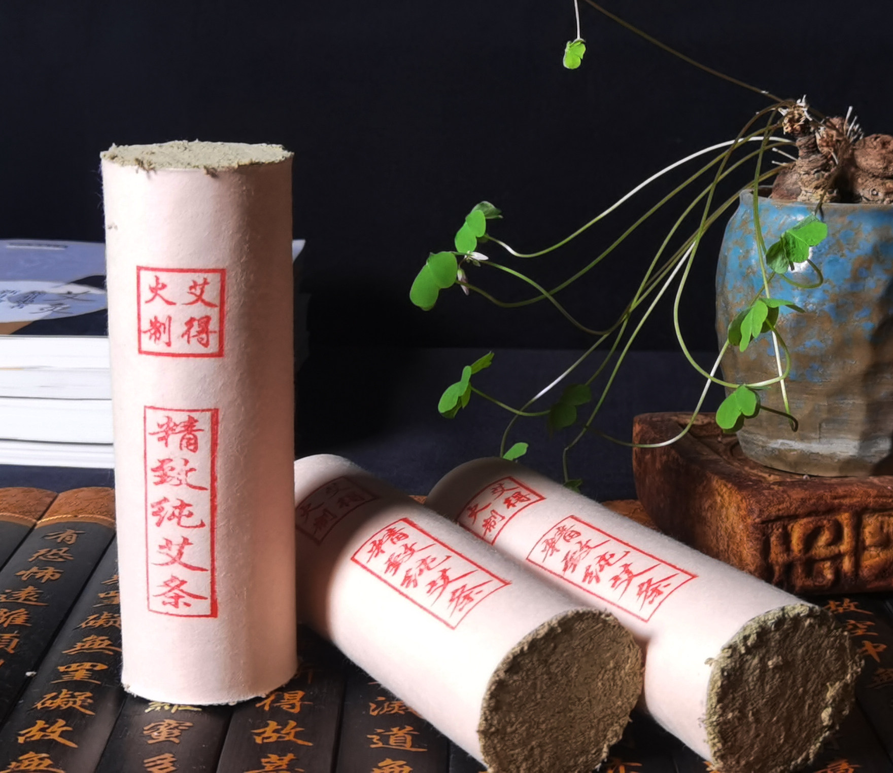艾得火精致纯艾野生艾手工艾条养生熏艾灸条/5cm*15cm/单支装