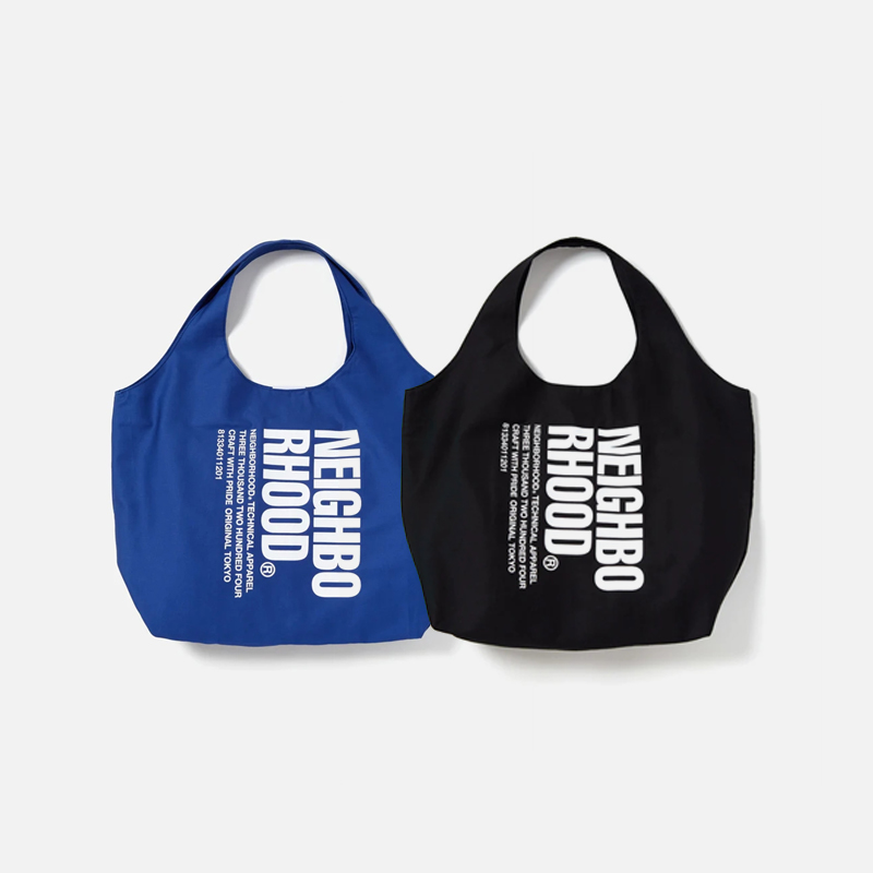 NEIGHBORHOOD NBHD TOTE BAG休闲单肩斜纹布字母印花手提袋托特包-封面