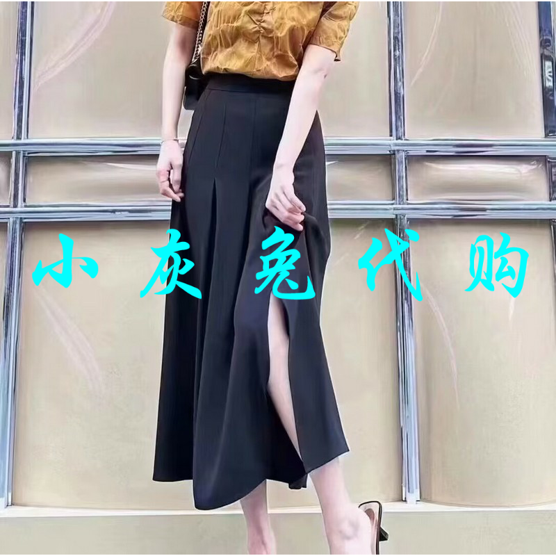 小灰兔正品代购2023春新款开衩拼接半身裙1200325-2063011-