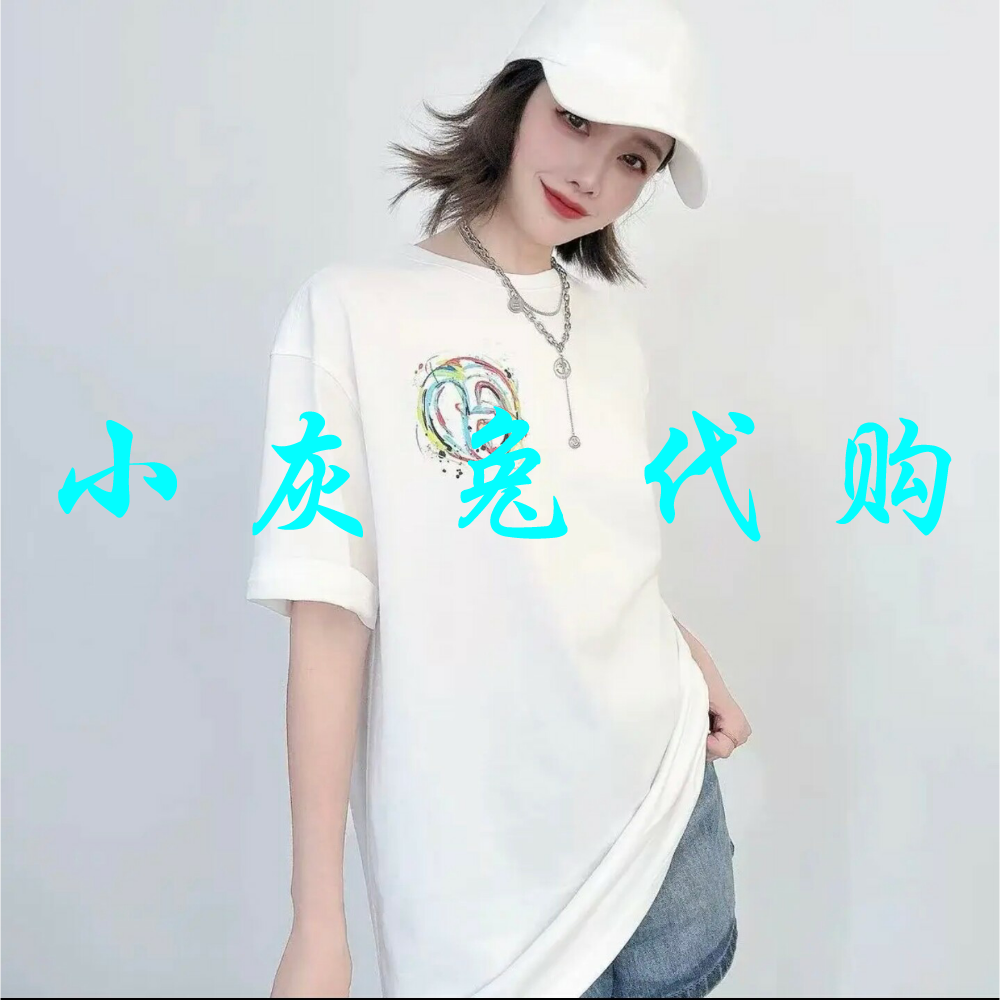 小灰兔代购2026夏新款圆领宽松印花短袖休闲T恤130065－42140EC