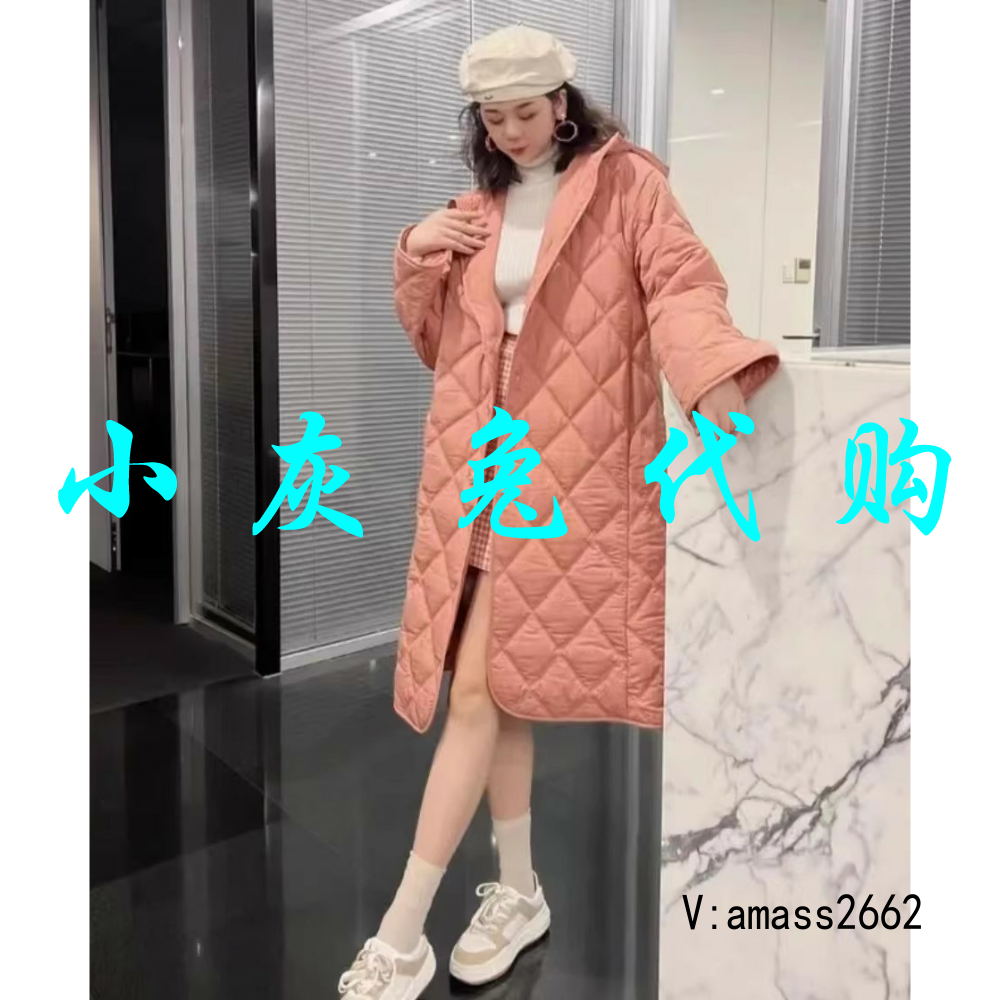 小灰兔代购欧阿玛施女装新雪丽中长款菱格保暖棉服外套1400647