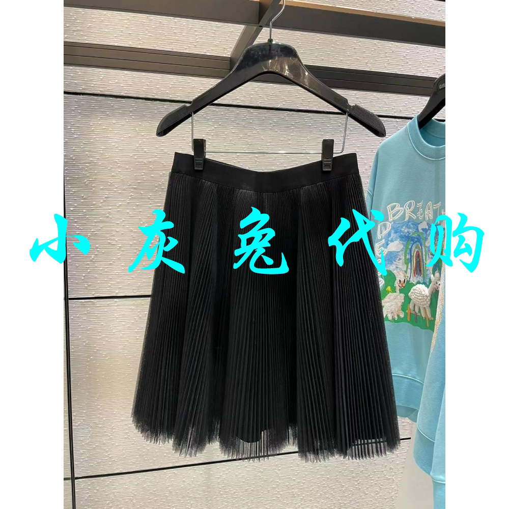 小灰兔正品代购2023春网纱百褶半身裙短裙女1200320-1010811-
