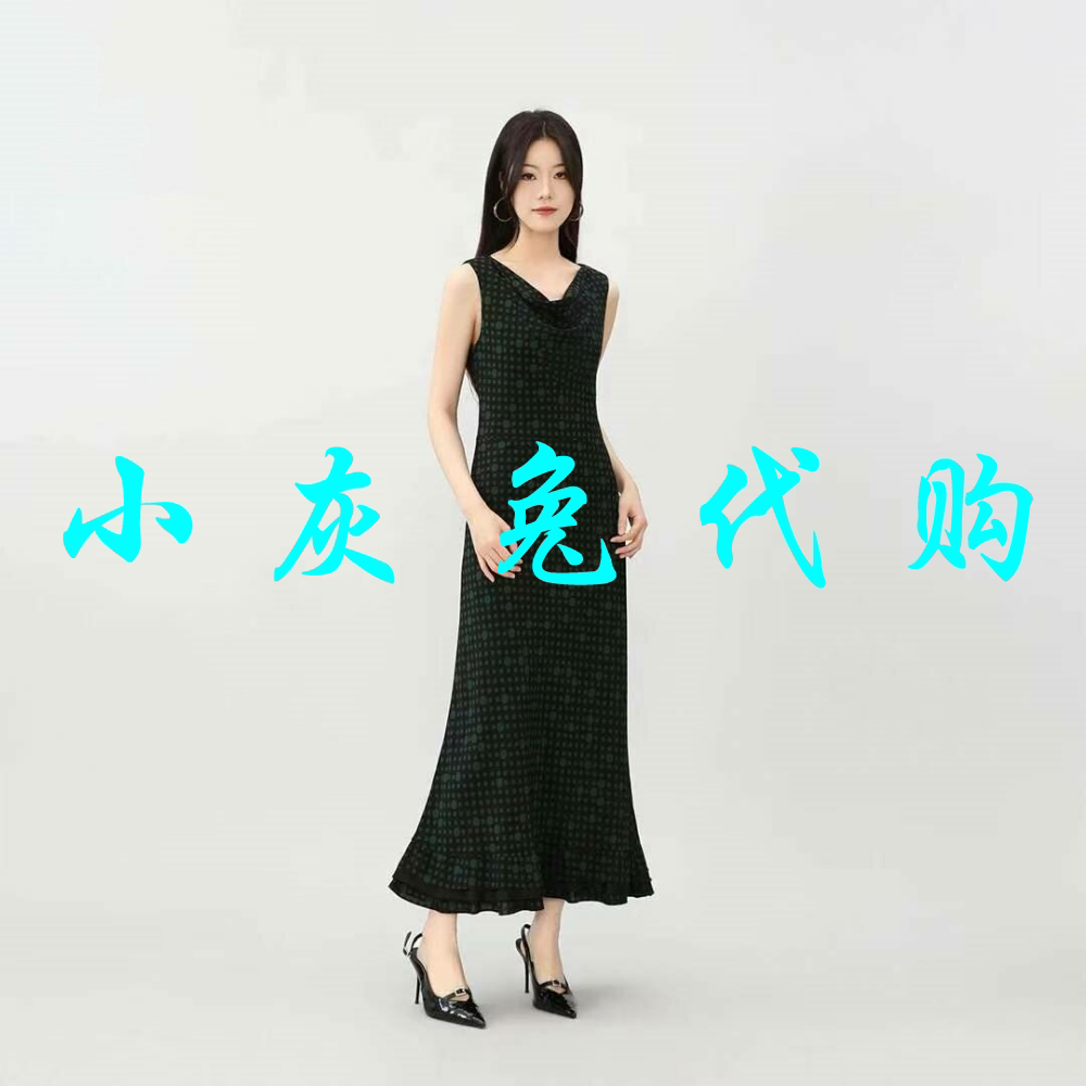 小灰兔代购2026夏新款高贵洋气时髦显瘦无袖连衣裙550057-1S23639