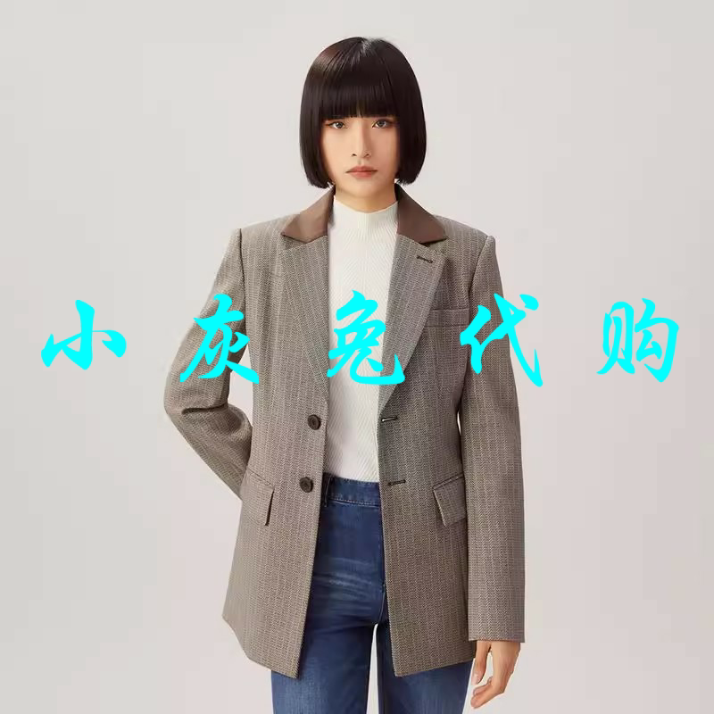 小灰兔代购复古条纹西装外套5400687-4P11131-