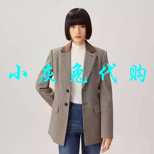 小灰兔代购复古条纹西装外套5400687-4P11131-