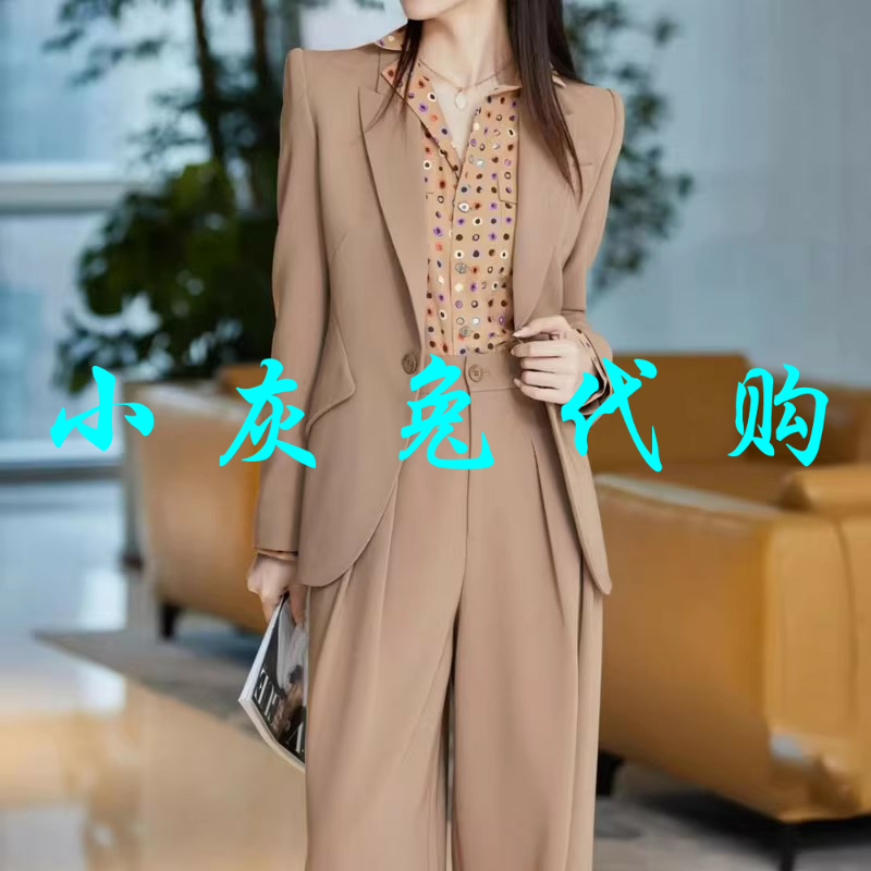 小灰兔代购2025秋新款一粒扣修身显瘦翻领气质西装外套5400809