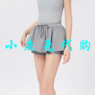 小灰兔正品2025夏新款高腰抽绳花苞短款裙裤 520036-4206331