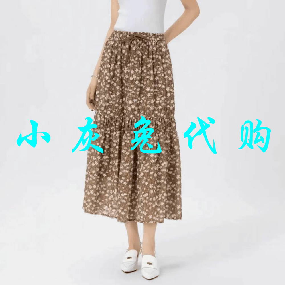 小灰兔2025高腰系带碎花半身裙5200408-2A36865-