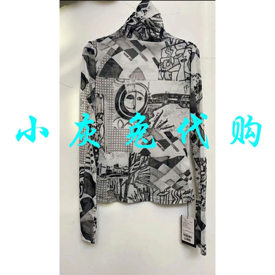 小灰兔代购2025秋新款高领网纱泫雅衫打底T5300587-2A20321-001