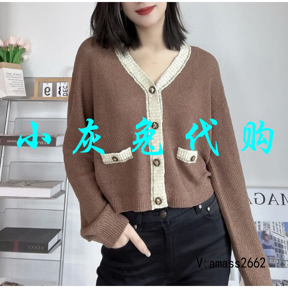 小灰兔正品代购欧阿玛施女装小香风针织开衫5499208-1t44043-033