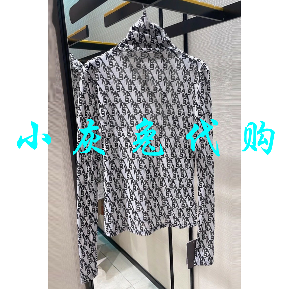 小灰兔正品代购高领字母网纱打底衫女5300587-2A17921-