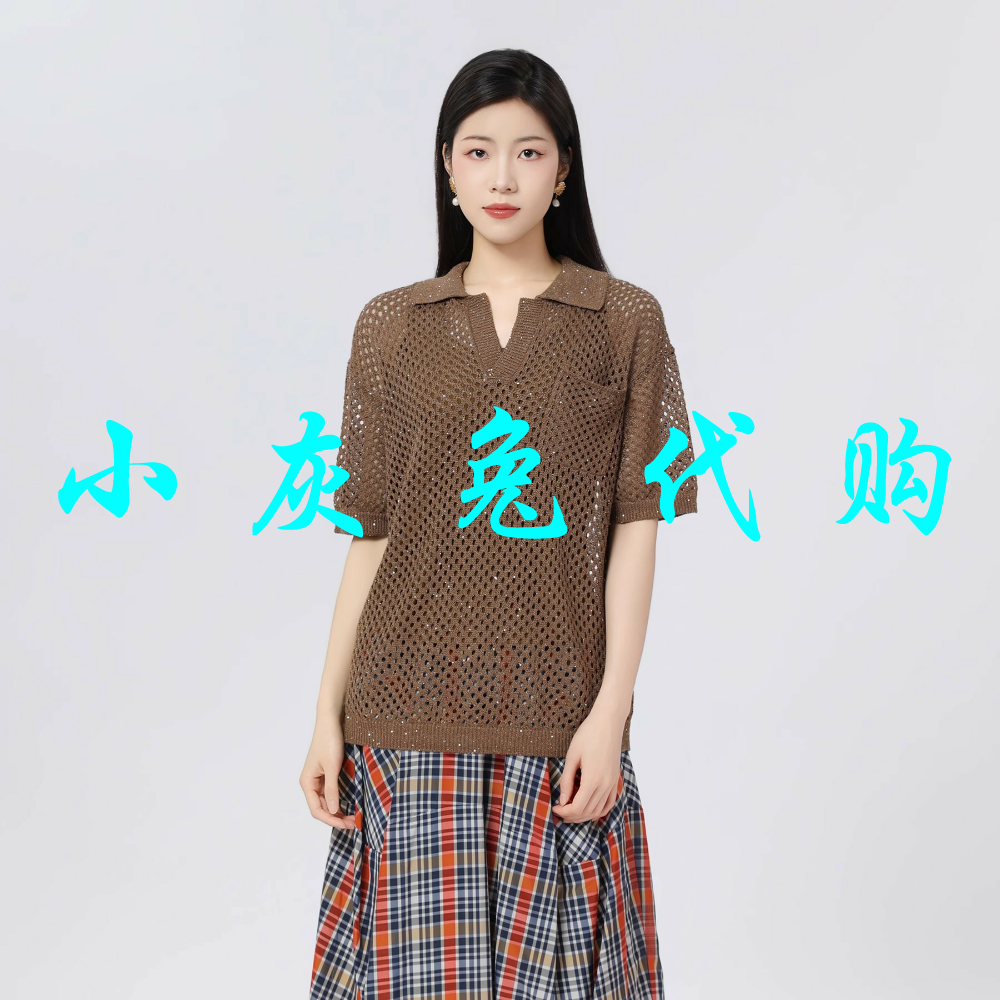 小灰兔镂空休闲短袖Polo衫T恤