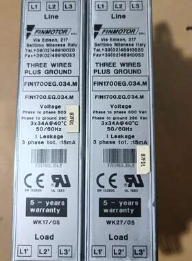 FINMOTOR三相电源滤波器 FIN1700EG.034.议价