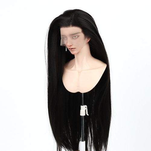 李氏越洋BJD假发前蕾丝手勾毛坯平三尖自然过渡发际线款长发