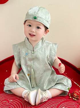 夏季薄款国风汉服宝宝周岁礼服