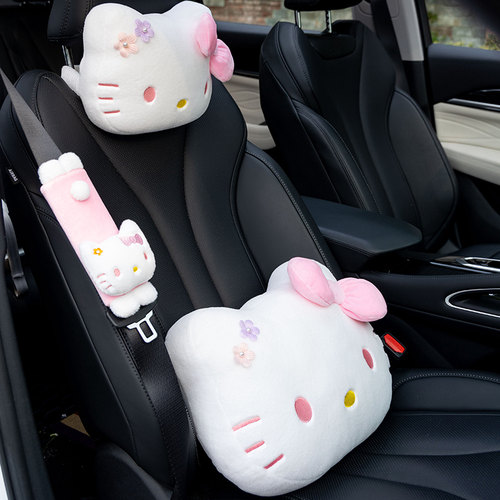 新款可爱卡通hellokitty KT猫汽车沙发头枕毛绒家居抱枕靠垫腰枕