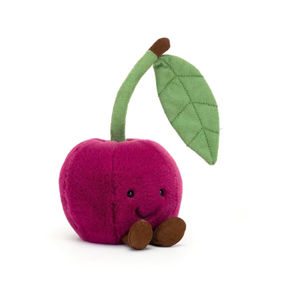 新品可爱趣味单叶樱桃公仔毛绒玩具 儿童安抚娃娃玩偶女生礼物