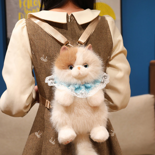 仿真布偶猫背包玩偶毛绒玩具猫咪双肩背包公仔布娃娃玩具女生礼物