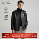 真皮皮衣夹克羽绒外套冬季 男士 SATCHI沙驰男装 厚 可拆卸鹅绒内胆