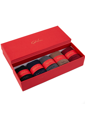 [礼盒装]SATCHI袜子男中筒袜送礼春秋男士中帮纯色绅士2025新款