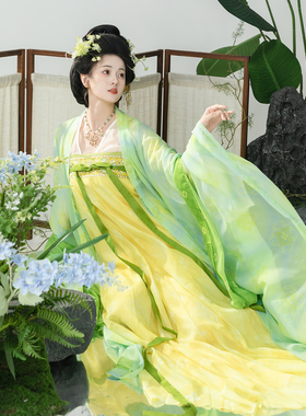 春璃原创【流光绮梦】齐胸唐制复原破裙印花大袖衫新款汉服套装女