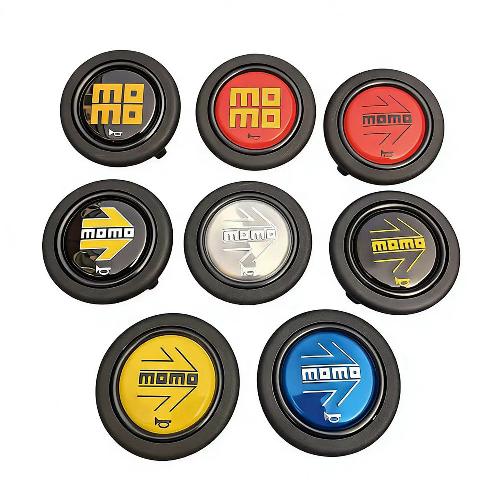 汽车改装方向盘按键开关喇叭复古赛车方向盘通用70mm喇叭按钮铝盖