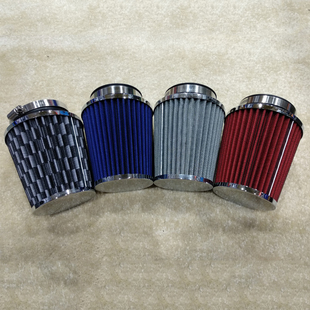 汽车进气改装通用冬菇头空气格滤芯63/70/76mm高流量空滤管蘑菇头