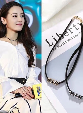 XYDZ 日韩气质黑色短款项链项圈ins简约网红脖颈带颈链高级感配饰