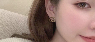 XYDZ 实拍古家对版带标字母双G耳钉女复古轻奢风古铜色耳环女工厂