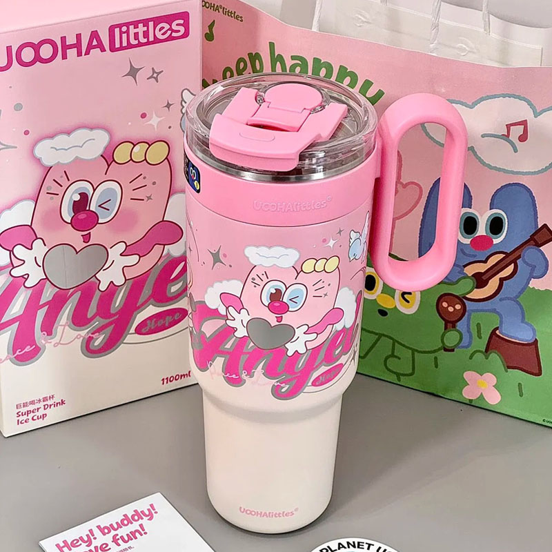 uooha大容量吸管保温杯高颜值