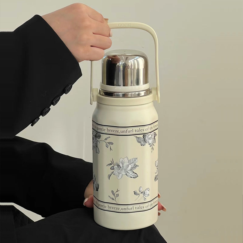 GOOM大肚保温杯女生大容量高颜值保温水壶户外运动便携随行水杯