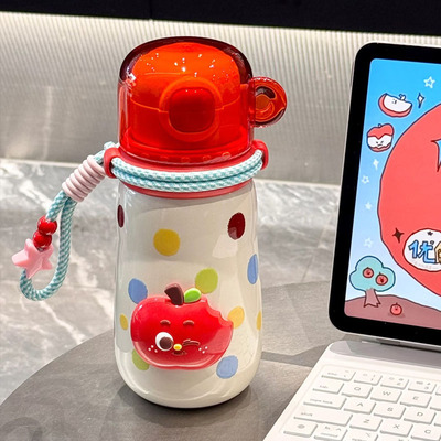 物生物保温杯儿童高颜值吸管水杯