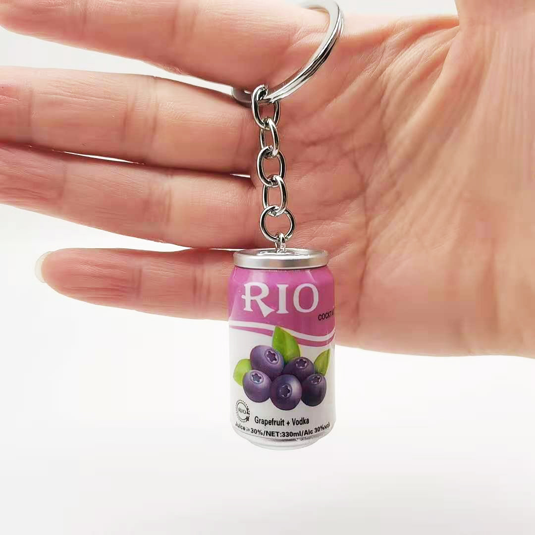 鸡尾酒仿真水果礼品钥匙扣挂件