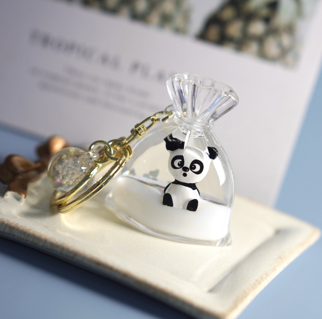 福袋漂浮瓶趴趴熊钥匙扣男可爱小熊猫创意书包挂件配饰挂饰礼物