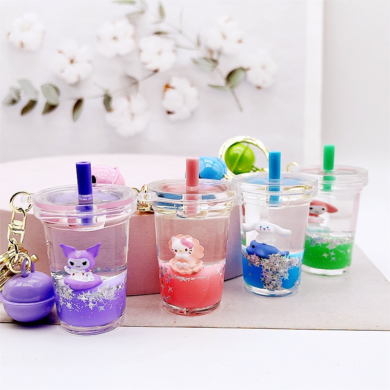 创意卡通入油三丽鸥亚克力钥匙扣汽车书包挂件链小礼品饰品