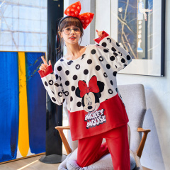 Aishang real pajamas new spring long sleeve cotton home suit