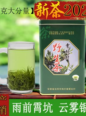 2025新茶安徽池州肖坑霄坑茶叶野生茶绿茶高山雨前一级250g