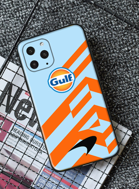 F1迈凯轮GULF海湾石油适用三星S22Ultra小米11苹果13 IQOO9手机壳