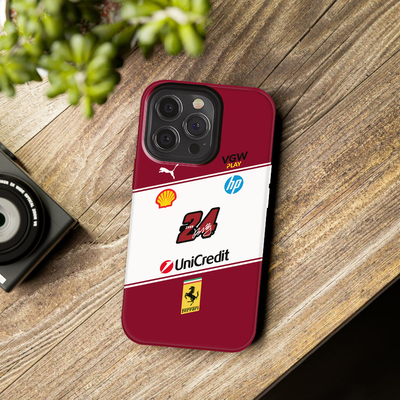 F1法拉利SF25赛车涂装周冠宇适用IQOO13小米15Pro红米K80苹果16Pro Max三星S24 Ultra华为Pura80手机壳Mate70