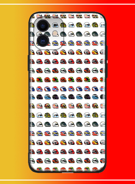 适用F1车手头盔小米12Pro红米Note10苹果13PMax华为Mate40手机壳