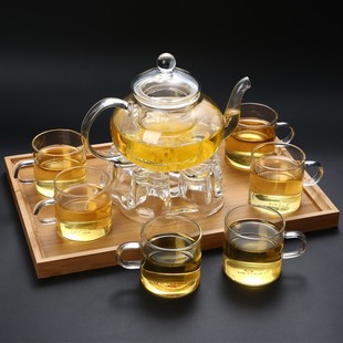 可加热玻璃茶壶耐高温加厚过滤泡茶壶家用功夫水果花茶壶茶具套装