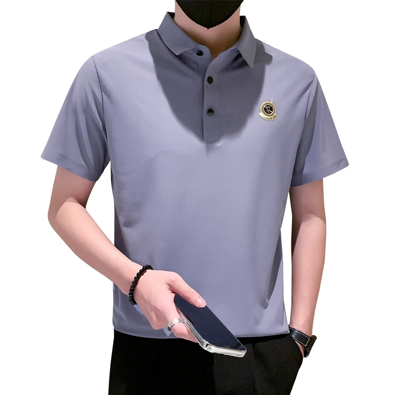 主推-冰丝无痕POLO衫男士短袖T恤新款男装潮流PL88-P55控78,男装Polo衫,星座301B-1