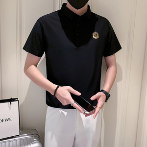主推-冰丝无痕POLO衫男士短袖T恤新款男装潮流PL88-P55控78图片