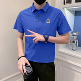 主推-冰丝无痕POLO衫男士短袖T恤新款男装潮流PL88-P55控78，男装Polo衫，星座301B-1