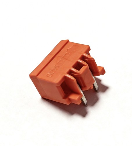德国正品MCS弯针型2极插座焊针2p端子231-532/001-000间距5.08mm